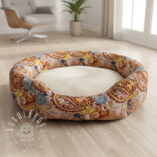 Umelá kožušina Paisley digital print