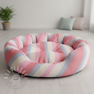 Umelá kožušina Rainbow diagonal stripe