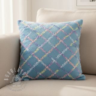 Umelá kožušina s tylom MULTI blue shadow