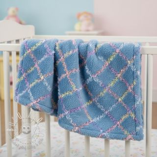 Umelá kožušina s tylom MULTI blue shadow