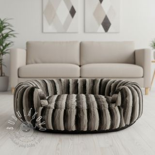 Umelá kožušina Stripe dark brown