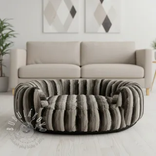 Umelá kožušina Stripe dark brown