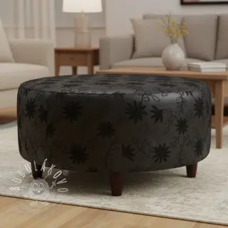 Umelá koža odevná Flowers design C