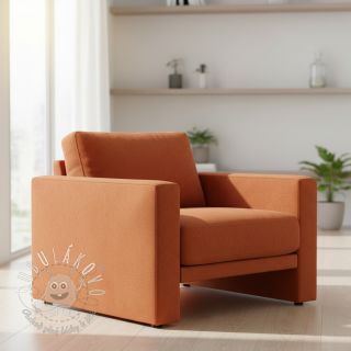 Umelá koža semiš ALASKA orange/brique