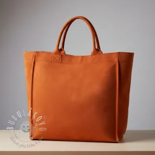 Umelá koža semiš ALASKA orange/brique