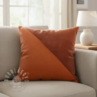 Umelá koža semiš ALASKA orange/brique