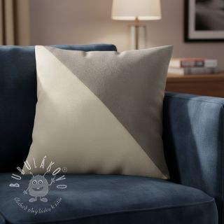 Umelá koža semiš ALASKA ecru/taupe