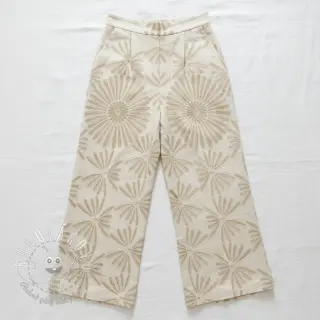 Viskóza s ľanom Desert flowers design A