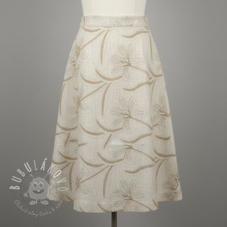 Viskóza s ľanom Desert flowers design C