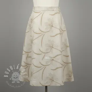 Viskóza s ľanom Desert flowers design C
