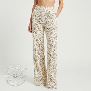 Viskóza s ľanom FOIL Leaves bronze