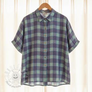 Viskóza s ľanom YARN DYED Square green