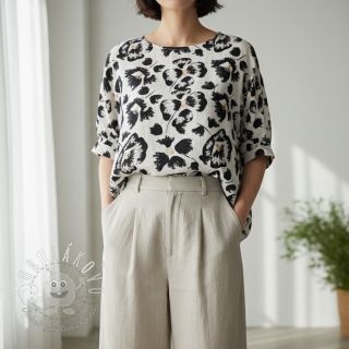 Viskóza s ľanom Cayena design A digital print