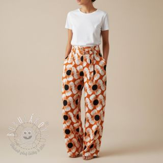 Viskóza s ľanom Waxflower design A digital print