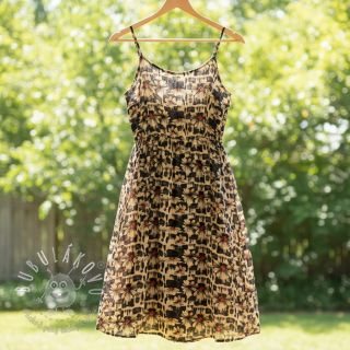 Viskóza s ľanom Daisy design B digital print