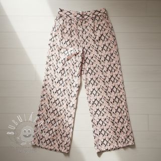 Viskóza s ľanom Ivy Diamonds design B digital print