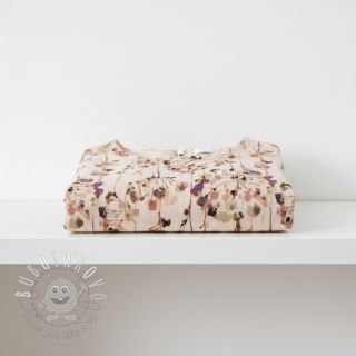 Viskóza s ľanom Agapanthus design C digital print