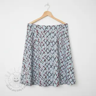 Viskóza s ľanom Ivy Diamonds design A digital print