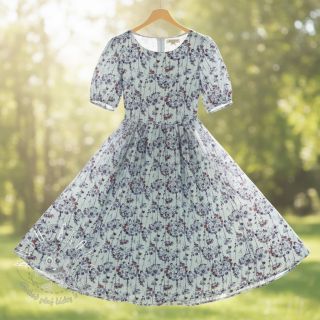 Viskóza s ľanom Agapanthus design B digital print