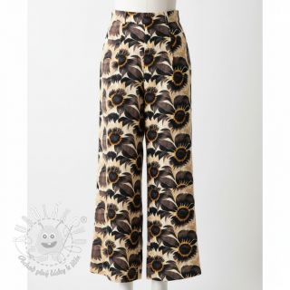 Viskóza s ľanom Sunlower design A digital print