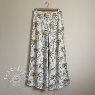 Viskóza s ľanom Palm tree digital print