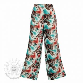 Viskóza s ľanom Paint chaos design B digital print