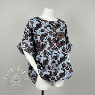 Viskóza s ľanom Lotus design A digital print