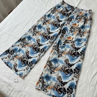 Viskóza s ľanom Paint chaos design A digital print