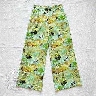 Viskóza s ľanom Egypt design A digital print