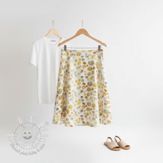 Viskóza s ľanom Natural Lin Livy yellow digital print