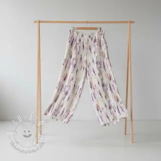 Viskóza s ľanom Natural Lin Lina purple digital print