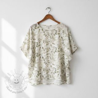 Viskóza s ľanom Natural Lin Lissy ecru digital print