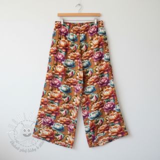 Viskóza s ľanom Marigold design C digital print