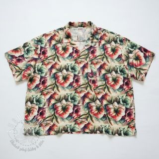 Viskóza s ľanom Azalea design A digital print