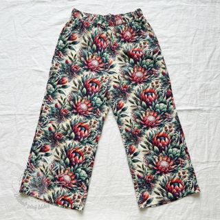 Viskóza s ľanom Azalea design D digital print