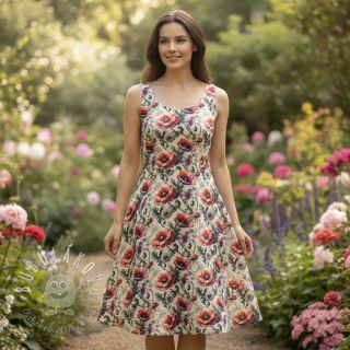 Viskóza s ľanom Liana design C digital print