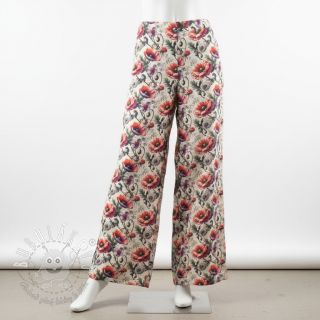 Viskóza s ľanom Liana design C digital print