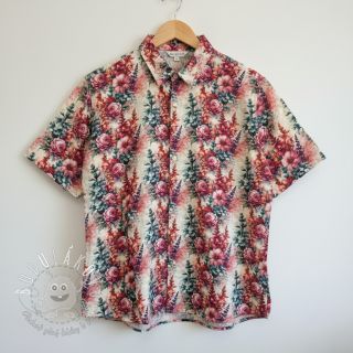 Viskóza s ľanom Viola design C digital print