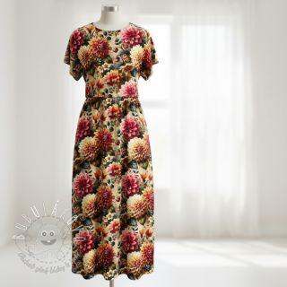 Viskóza s ľanom Rosalie design A digital print