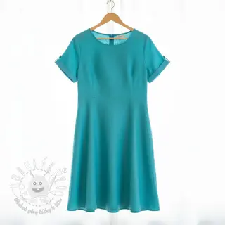Viskóza s ľanom PREMIUM ocean blue