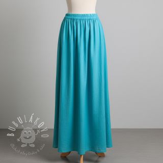 Viskóza s ľanom PREMIUM ocean blue