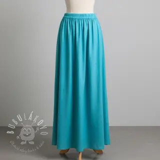 Viskóza s ľanom PREMIUM ocean blue