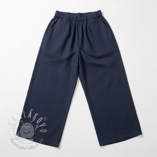 Viskóza s ľanom PREMIUM navy blue