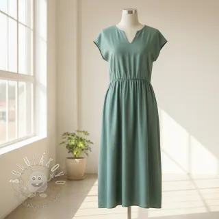 Viskóza s ľanom PREMIUM dark old green