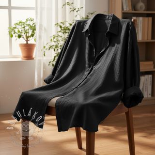 Viskóza s ľanom PREMIUM black