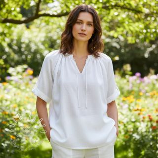 Viskóza s ľanom PREMIUM white