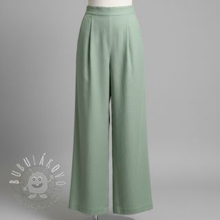 Viskóza s ľanom PREMIUM old green