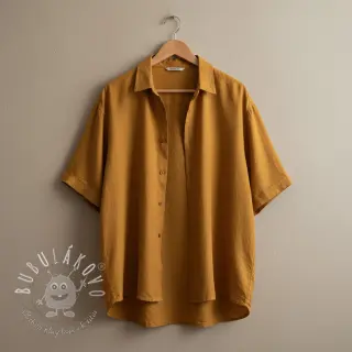 Viskóza s ľanom PREMIUM ochre
