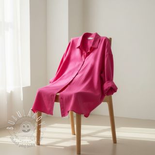 Viskóza s ľanom PREMIUM fuchsia