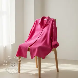 Viskóza s ľanom PREMIUM fuchsia